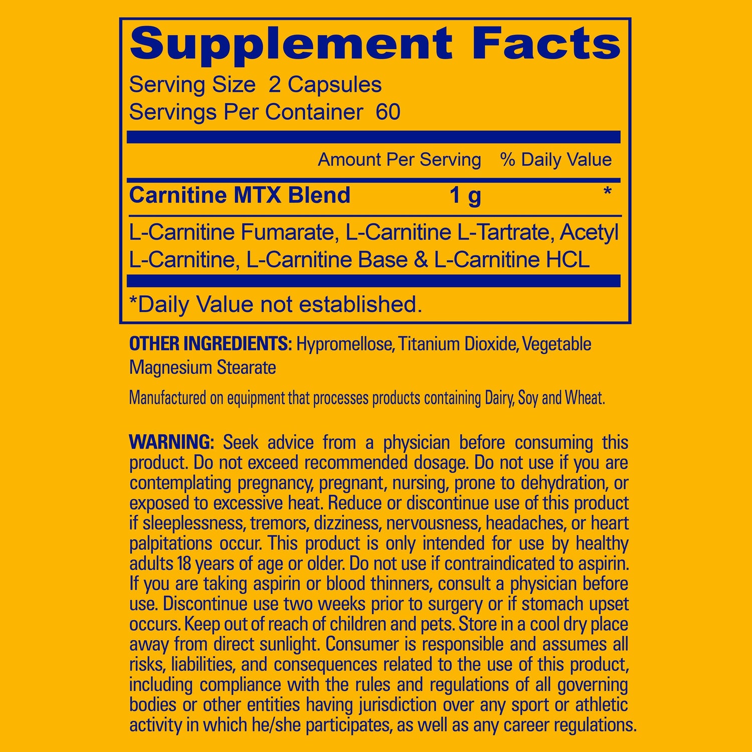 Carnitine MTX Facts
